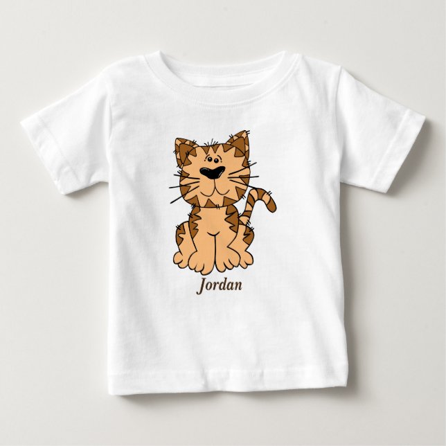 Baby's Niedlich Tabby Kitten Baby T-shirt (Vorderseite)