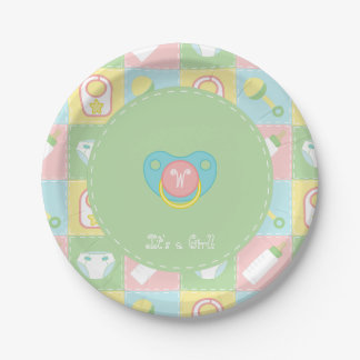 Baby's Quilt Baby Shower Paper Teller