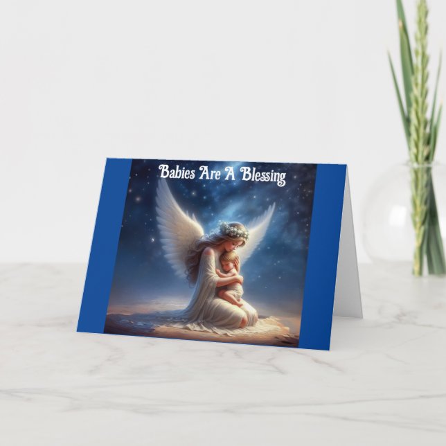 Babys sind eine Glückwunschkarte Karte (Vorderseite)