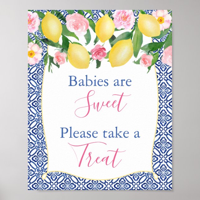 Babys sind süß Bitte nehmen Sie eine Leckerei Lemo Poster (Vorne)