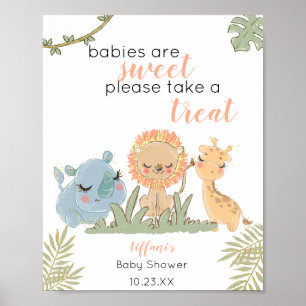 Babys sind süß Bitte nehmen Sie eine Leckerei Safa Poster