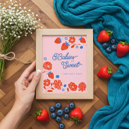 Babys sind süß nehmen eine Leckerei Berries & Blum Poster