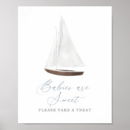Babys sind süß nehmen eine Leckerei Nautical Baby  Poster