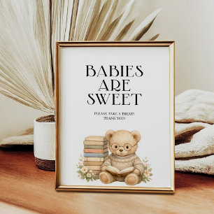 Babys sind süß Neues Kapitel Bär Baby Shower Poster