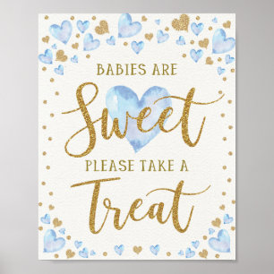 Babys sind süß Nimm eine Leckerei Rosa Silberherze Poster