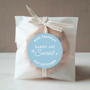 Babys sind süße Babydusche Gastgeschenk Runder Aufkleber