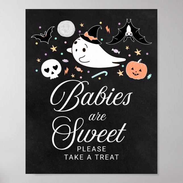 Babys sind süßes Halloween-Baby-Duschzeichen Poster (Vorne)