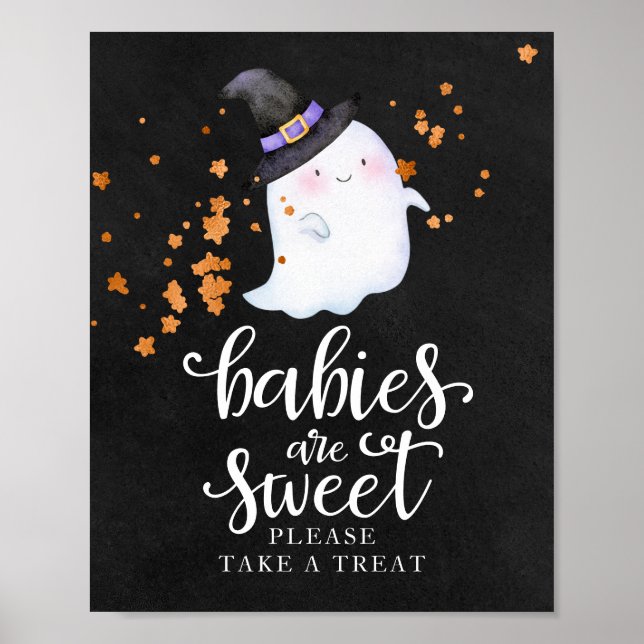 Babys sind süßes Halloween-Baby-Duschzeichen Poster (Vorne)