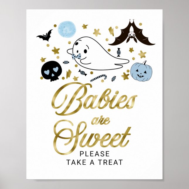 Babys sind süßes Halloween-Baby-Duschzeichen Poster (Vorne)