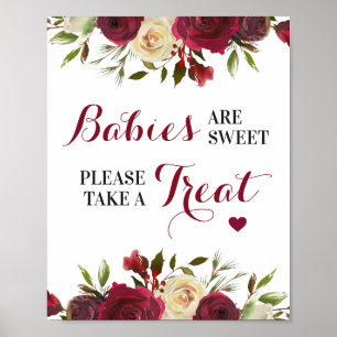 Babys sind Sweet Take Leckerei Fall Baby Duschzeic Poster