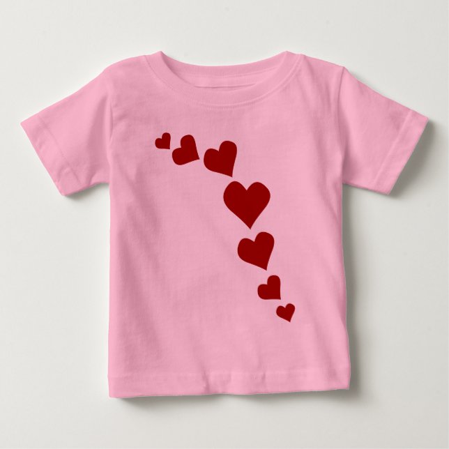 Baby's Valentines T - Shirt Baby Liebe Shirt Custo (Vorderseite)