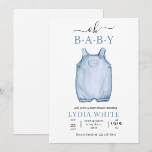 Babysachen Baby Shower Einladung, Jungen Baby Show Einladung