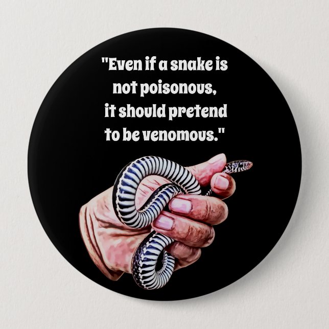 Babyschlangen-Reptilienziffern Kunst Button (Vorderseite)