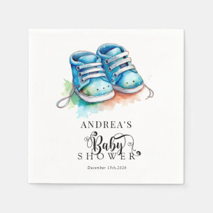 Babyschuhe Blue Boy Baby Dusche Serviette