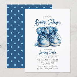 Babyschuhe | Blue Boy Baby Shower Einladung