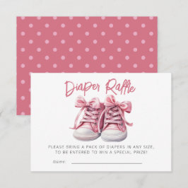 Babyschuhe | Pink Girl Baby Dusche Windelwanne Begleitkarte