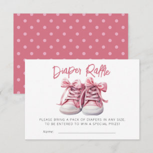 Babyschuhe Pink Girl Baby Dusche Windelwanne Begleitkarte