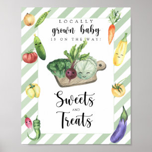 Babyshower auf dem Bauernmarkt - Süßigkeiten und L Poster