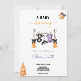 BABYSHOWER HALLOWEEN VIBE PARTY EINLADUNG