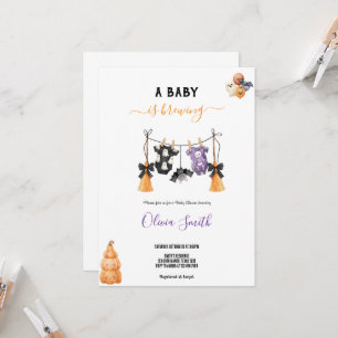 BABYSHOWER HALLOWEEN VIBE PARTY EINLADUNG