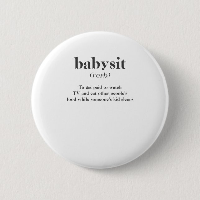 Babysit Button (Vorderseite)