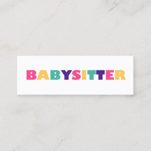 Babysitten Mini Visitenkarte