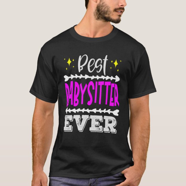 Babysitter-Beste Kinderbetreuerin T-Shirt (Vorderseite)