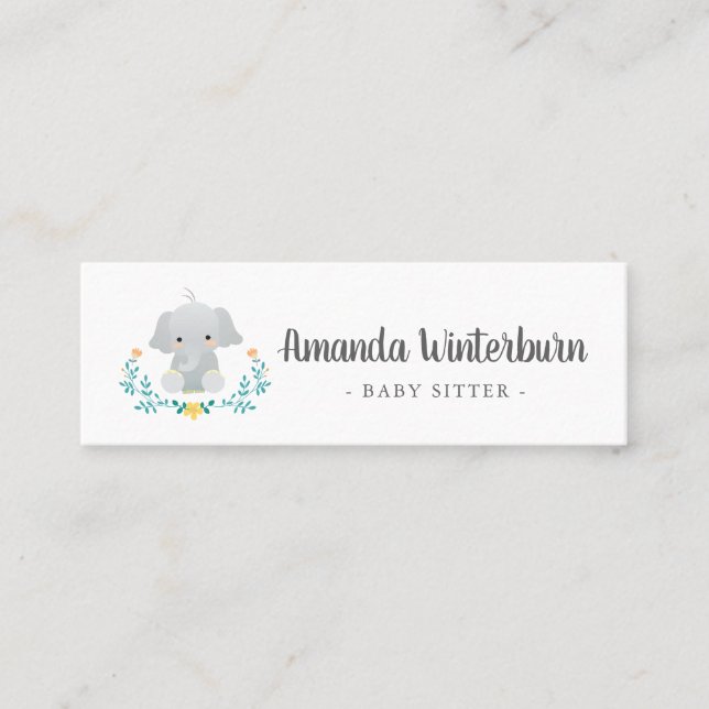 Babysitter-Business-niedlich-Karte Mini Visitenkarte (Vorderseite)