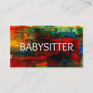 Babysitter Carte de visite coloré