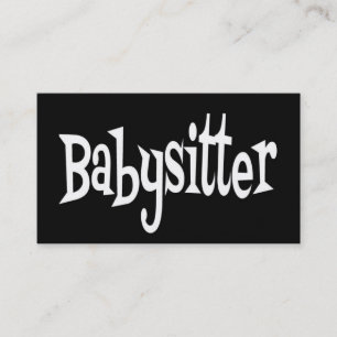 Babysitter Carte de visite noir et blanc