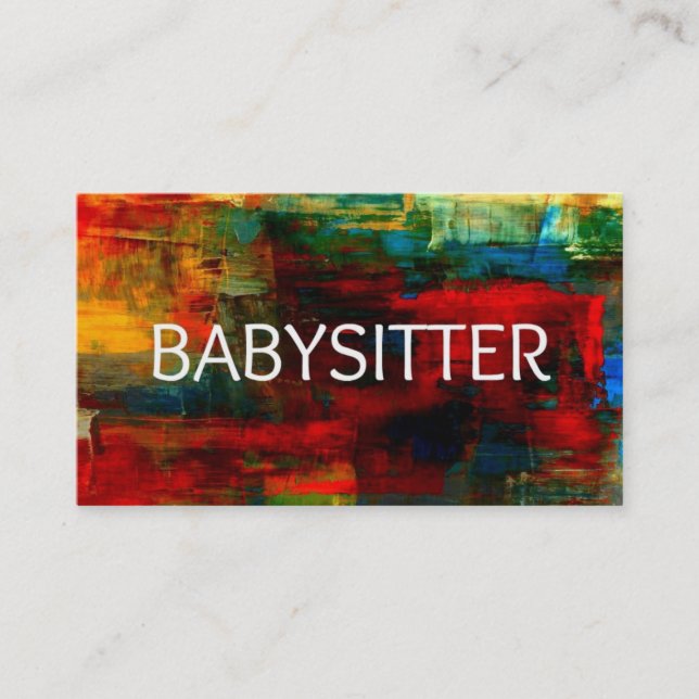 Babysitter-farbige Visitenkarte (Vorderseite)