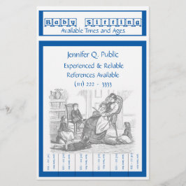 Babysitter-Flyer mit Zug-Vorsprüngen Briefpapier