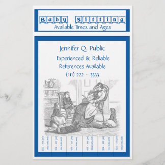 Babysitter-Flyer mit Zug-Vorsprüngen Briefpapier