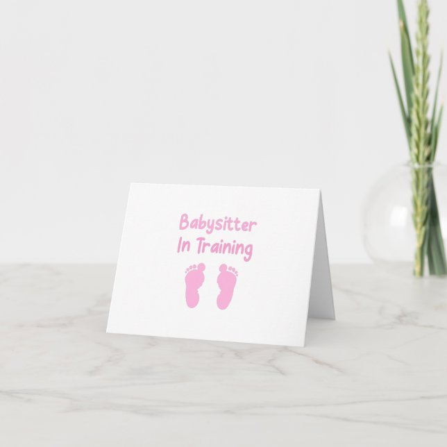 Babysitter in Ausbildung Dankeskarte (Vorderseite)