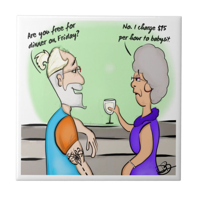 Babysitter-Keramik Fliese (Vorderseite)