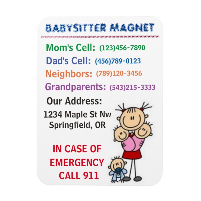 Babysitter Magnet (Vertikal)