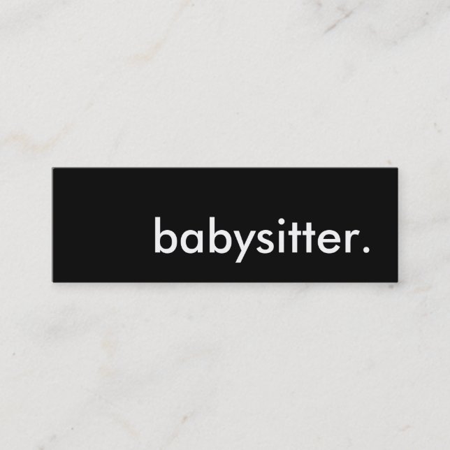 Babysitter. Mini Visitenkarte (Vorderseite)
