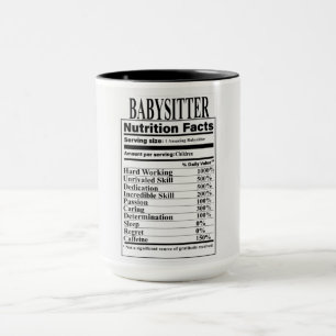 Babysitter Nutrition Fakten Tasse