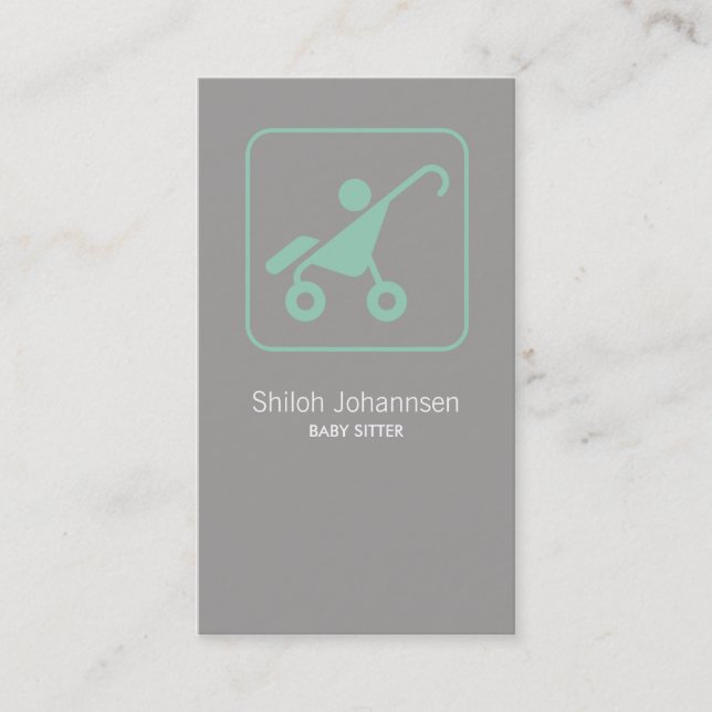 Babysitter- oder Tagesbetreuungskarte Visitenkarte (Vorderseite)