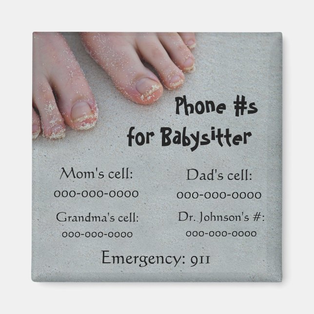 Babysitter-Telefon # Magnet (Vorne)