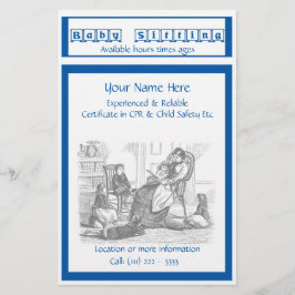 Babysitter und Kinderbetreuung Flyer