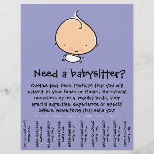 Babysitter-Werbeflyer Flyer