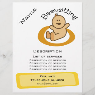 Babysitting-Aktion Flyer
