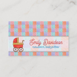 Babysitting & Kinderbetreuung Red Trolley Square Q Visitenkarte