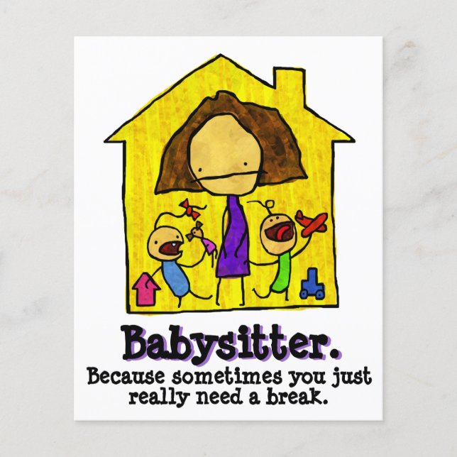 Babysitting. Kinderbetreuung. Tagesbetreuung Flyer (Vorne)