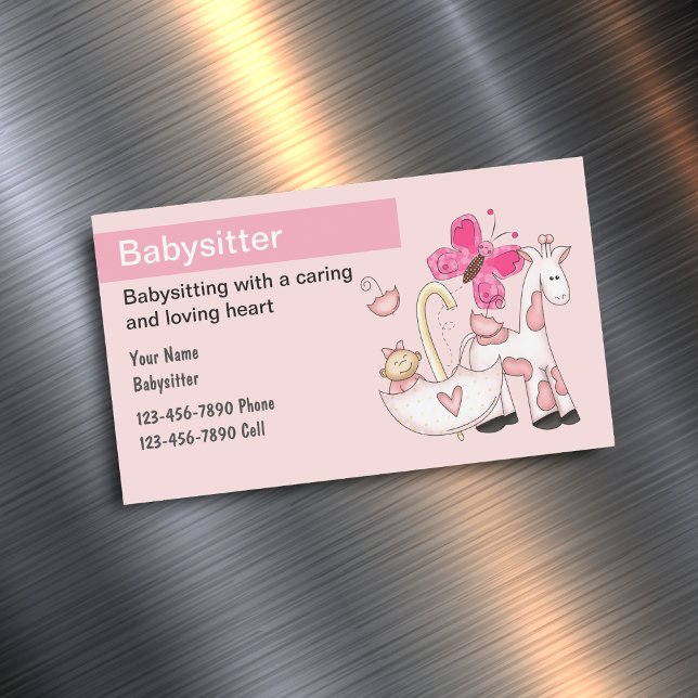 Babysitting-Kühlschrank Magnetkarten für Unternehm Magnetische Visitenkarte (Von Creator hochgeladen)