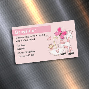 Babysitting-Kühlschrank Magnetkarten für Unternehm Magnetische Visitenkarte