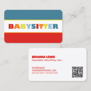 Babysitting QR Visitenkarte