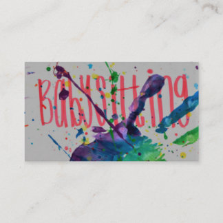 Babysitting Visitenkarte