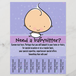 Babysitting-Werbe-Tränenbogen-Flyer Flyer